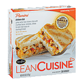 Stouffer's Lean Cuisine chicken club panini; white meat chicken w/crumbled bacon, tomatoes, cheese & ranch-style sauce Left Picture